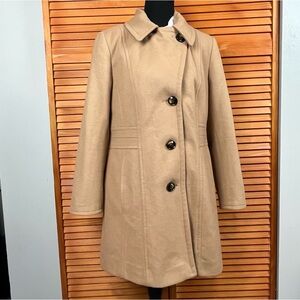 London Fog Women’s Camel Wool Blend Pea Coat